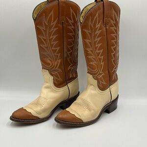 Tony Lama Boots Size 5 Vintage Two Tone